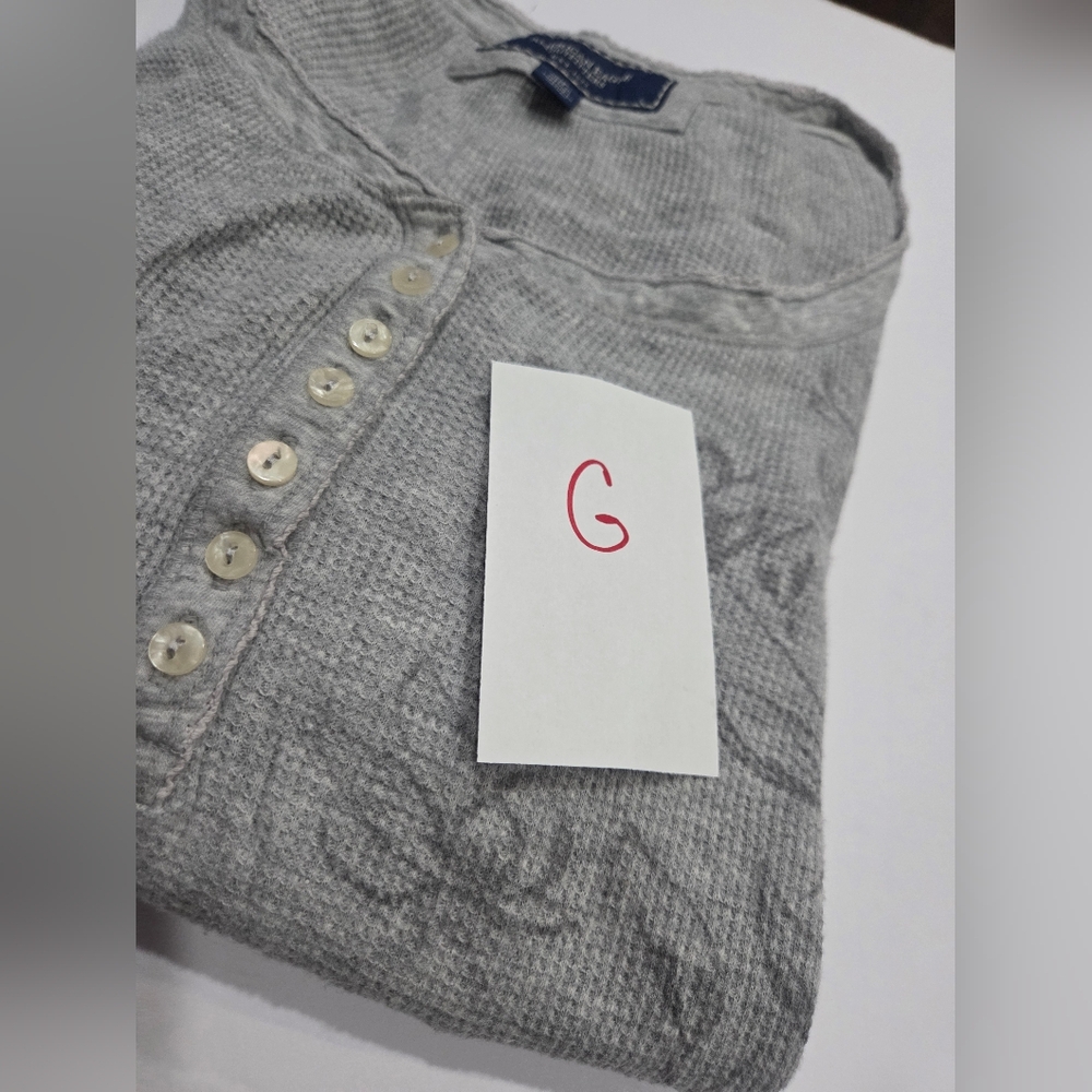 American Eagle Outfitter Gray Button-Front Women'… - image 7